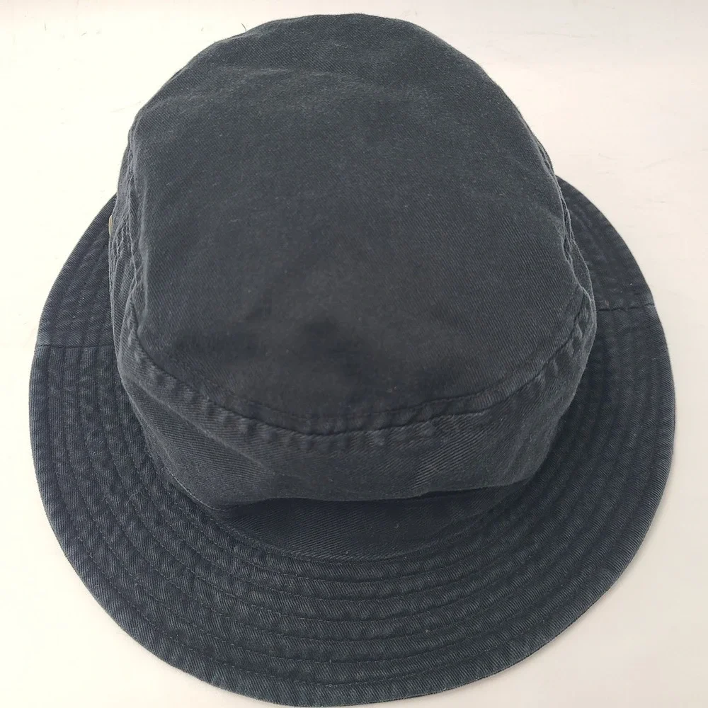 Vintage New Jersey Nets Hat Size L Bucket Hat‎ Black NBA Basketball Sample Men